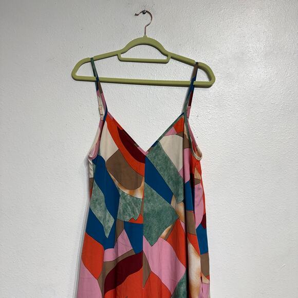 Luukse Multicolor Geometric Wide Leg Jumpsuit Sz M - Picture 3 of 12